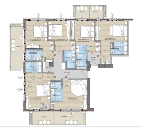 Tirane, jepet me qera zyre Kati 2, 250 m² 2.500 € (KOMPLEKSI DELIJORGJI)