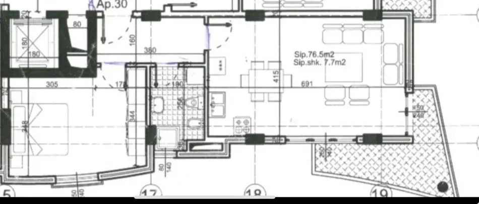Tirane, shitet apartament 1+1+Ballkon Kati 2, 86 m² 109.000 €