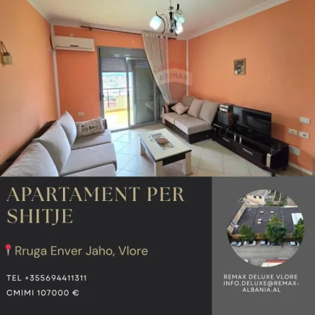 Vlore, shitet apartament 2+1 Kati 5, 88 m² 107.000 € (Rruga Enver Jaho, pran Universitetit Reald, Vlore)