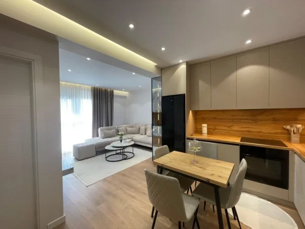 Tirane, jepet me qera apartament 1+1+Ballkon Kati 9, 65 m² 500 € (Rezidenca Kinoblock)