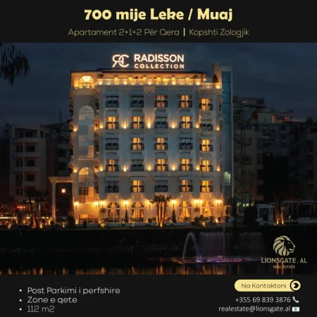 Tirane, jepet me qera apartament 2+1 , 112 m² 700 € (Rruga Peti)