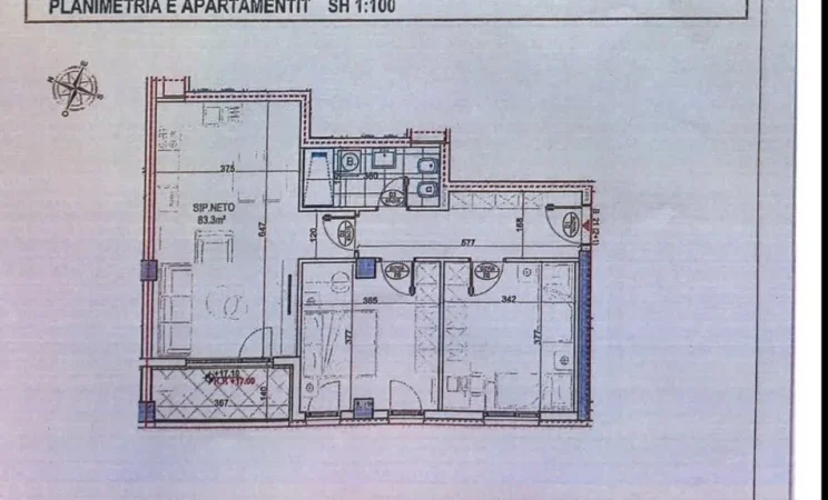 Tirane, shitet apartament 2+1+Ballkon , 94 m² 169.400 € (Orbital 2, Bulevardi i Ri)