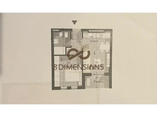 Tirane, shitet apartament 1+1 Kati 3, 53 m² 67.000 € (Univers City)