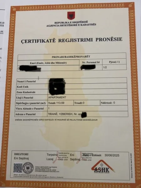 Tirane, shes apartament 2+1+Aneks+Ballkon Kati 7, 129 m² 167.000 € 