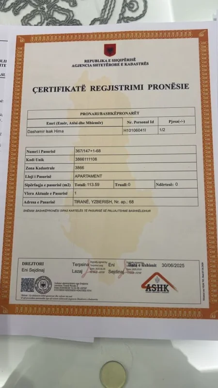 Tirane, shes apartament 2+1+Aneks+Ballkon Kati 7, 129 m² 167.000 € 