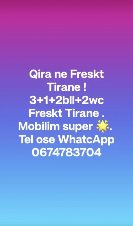 Tirane, jap me qera apartament 3+1+Aneks+Ballkon Kati 1, 140 m² 520 € 