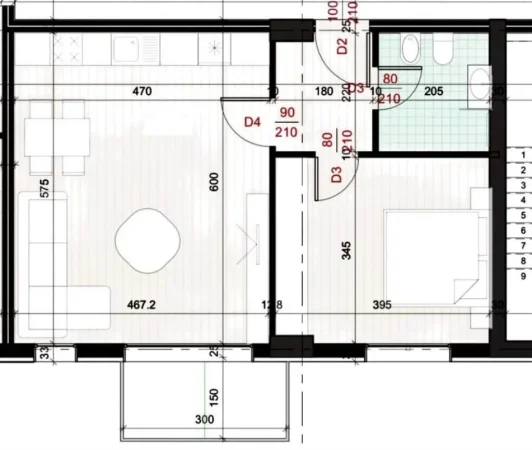 Tirane, shitet apartament 1+1 Kati 6, 72 m² 84.000 € (Fusha e Aviacionit)