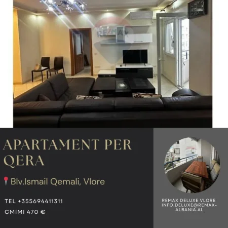 Vlore, jepet me qera apartament 2+1 Kati 8, 125 m² 470 € (Blv. Ismail Qemali,pran Conad, Vlore)