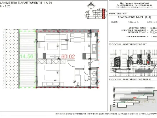 Tirane, shitet apartament 1+1 , 86 m² 165.000 € (Korda diellit 2)