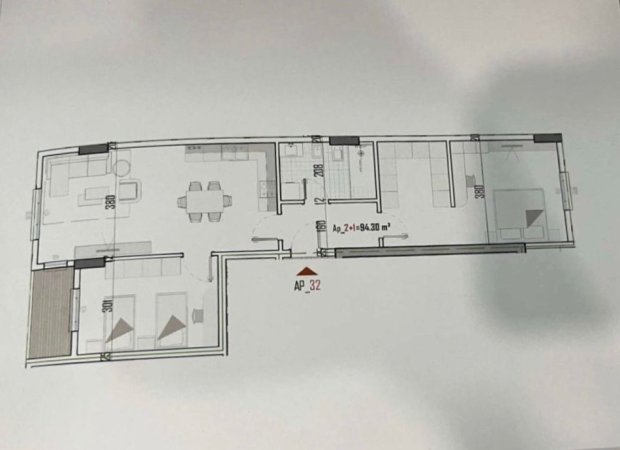 Tirane, shitet apartament 2+1+Ballkon Kati 4, 110 m² 89.000 € (KAMEZ)
