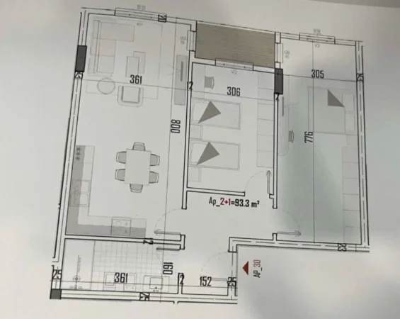 Tirane, shitet apartament 2+1 Kati 4, 109 m² 88.000 € (KAMEZ)