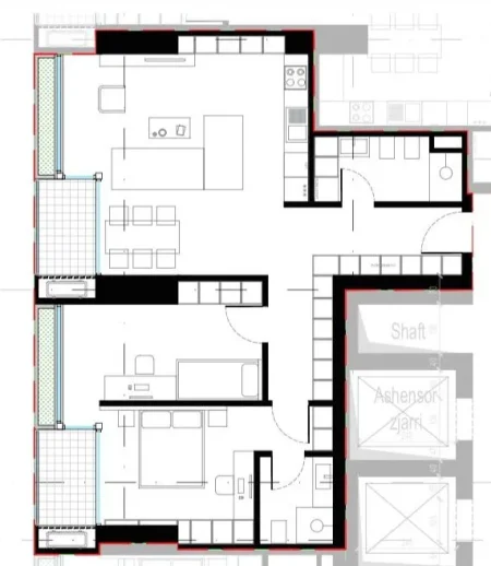 Tirane, shitet apartament 2+1+Aneks+Ballkon Kati 13, 127 m² 233.285 € (laprake , Rruga Dritan hoxha)