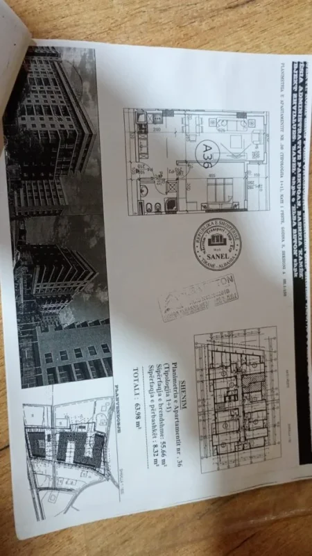 Tirane, shitet apartament 1+1 Kati 6, 71 m² 92.625 € (Paskuqan)