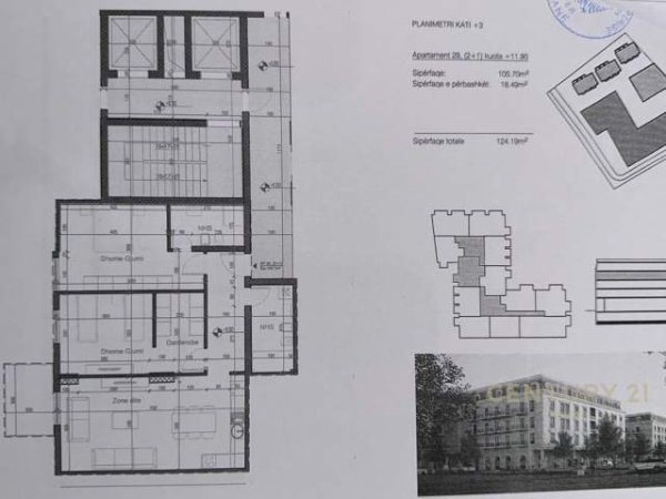 Tirane, shitet apartament 2+1 Kati 3, 105 m² 172.000 Euro (Saukmi Ri, prane TEG)