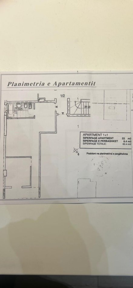 Tirane, shitet apartament 1+1 , 52 m² 100.000 € (Afer Viles L)