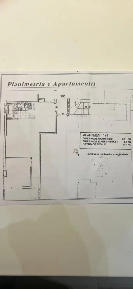 Tirane, shitet apartament 1+1 , 52 m² 100.000 € (Afer Viles L)