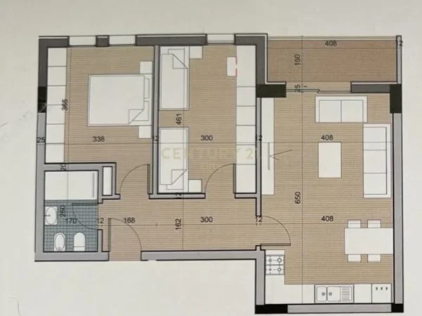 Tirane, shitet apartament 2+1+Ballkon Kati 5, 100 m² 110.000 € 