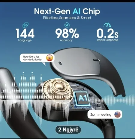 Durres,KUFJE INTELIGJENTE  ME BLUETOOTH  PERKTHIM DERI 144 GJUHE + SMART WATCH T800 FALAS