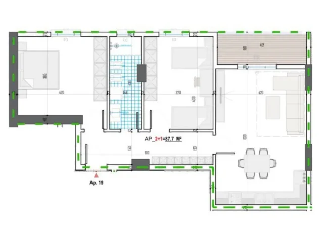 Tirane, shitet apartament 2+1 Kati 4, 103 m² 82.000 € (Kamez)