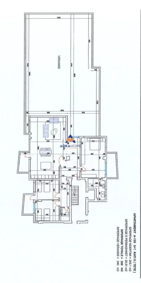 Durres, shitet apartament 3+1+Ballkon Kati 8, 470 m² 230.000 € (GOLEM MALI ROBIT)