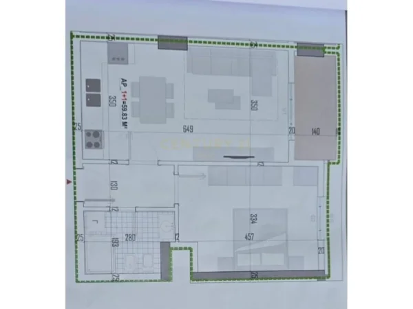 Tirane, shitet apartament 1+1+Ballkon Kati 6, 70 m² 91.000 € 