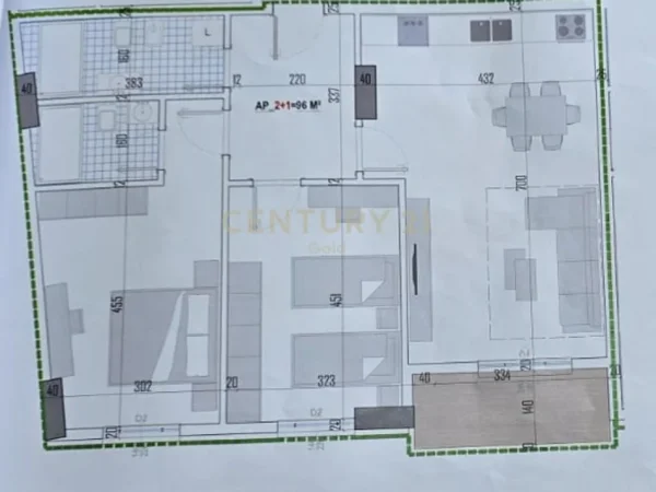 Tirane, shitet apartament 2+1+Ballkon Kati 6, 113 m² 147.264 € 