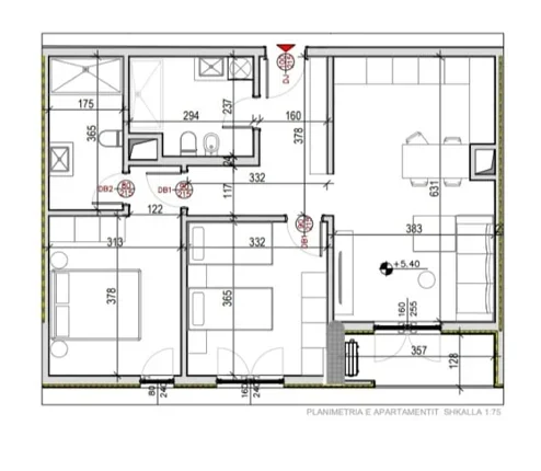 Tirane, shes apartament 2+1+Ballkon Kati 1, 108 m² 165.000 € (Porcelan)