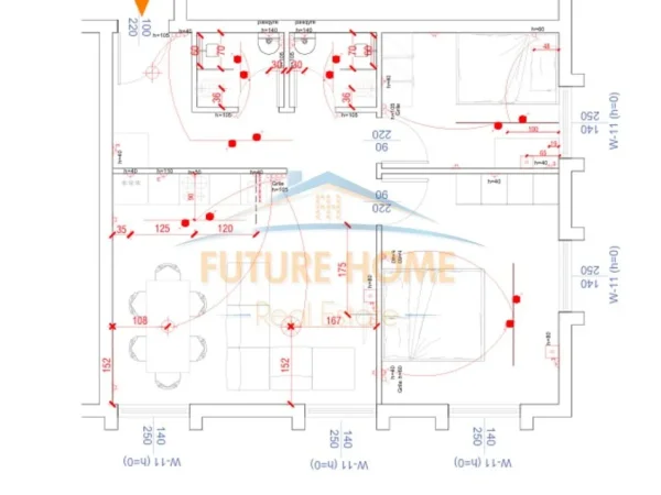 Tirane, shitet apartament 2+1+Ballkon Kati 4, 103 m² 155.000 € (Sauk)