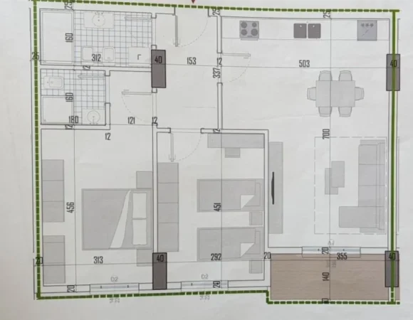 Tirane, shitet apartament 2+1+Ballkon , 108 m² 135.440 € (Institut, Arborea Residence)