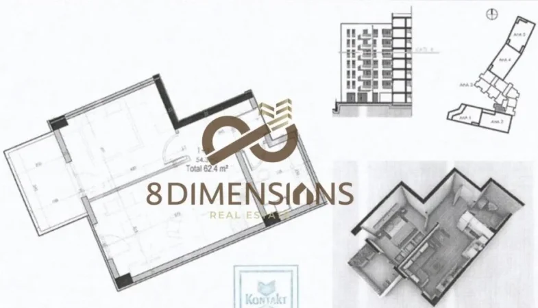 Tirane, shitet apartament 1+1 Kati 4, 62 m² 159.000 € (qyteti studenti)