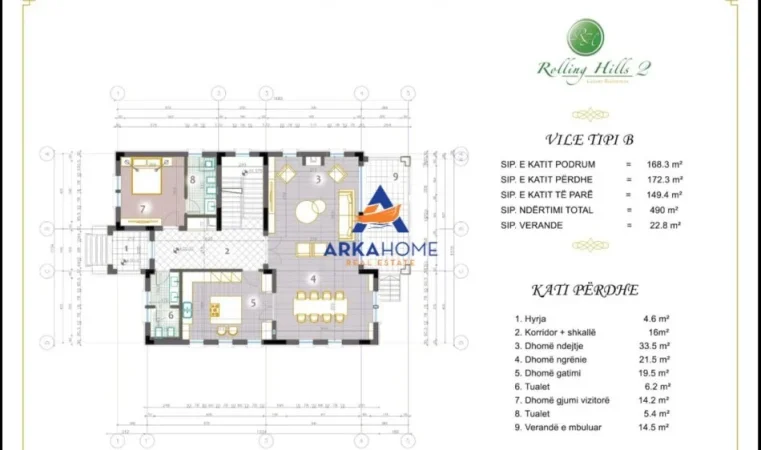 Tirane, shitet Vile 3 Katshe Kati 3, 517 m² 1.600.000 € 