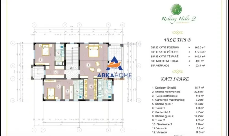 Tirane, shitet Vile 3 Katshe Kati 3, 517 m² 1.600.000 € 