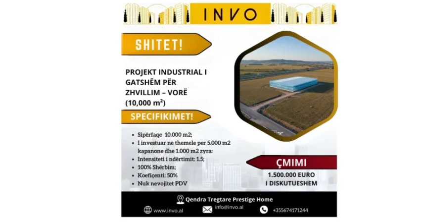 Tirane, shitet toke , 10.000 m² 1.500.000 € (Vore)