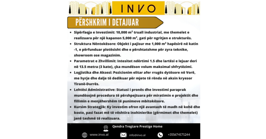 Tirane, shitet toke , 10.000 m² 1.500.000 € (Vore)