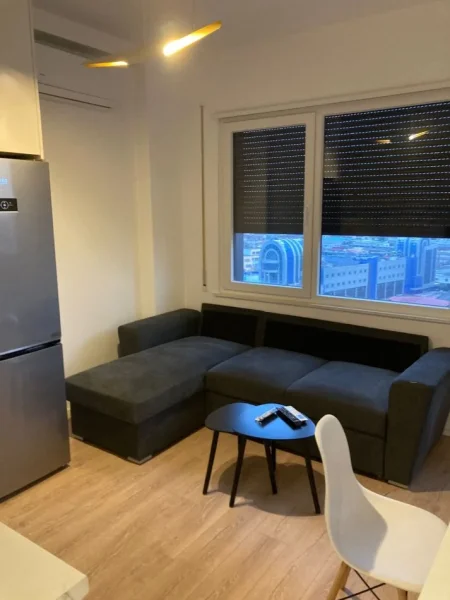 Tirane, jepet me qera apartament 1+1+Ballkon kat 9, me 449€/muaj, Birra Tirana (Rruga Bedri Karapici)
