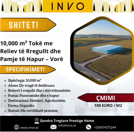 Tirane, shitet toke , 10.000 m² (Vore)