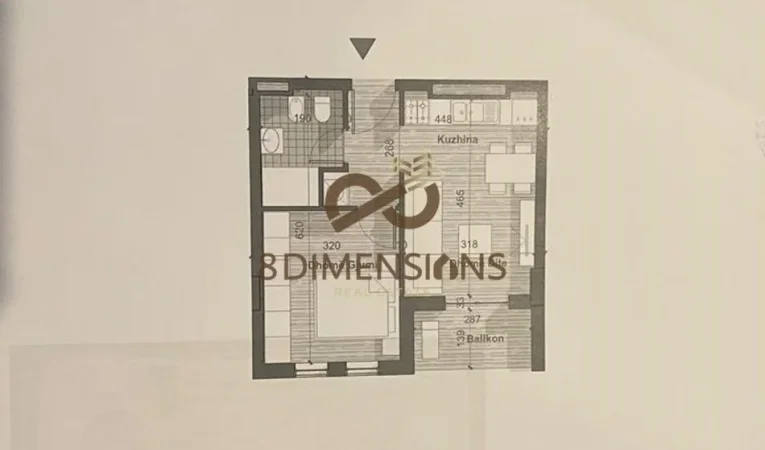 Tirane, shitet apartament 1+1 Kati 3, 52 m² 67.000 € (univers city)