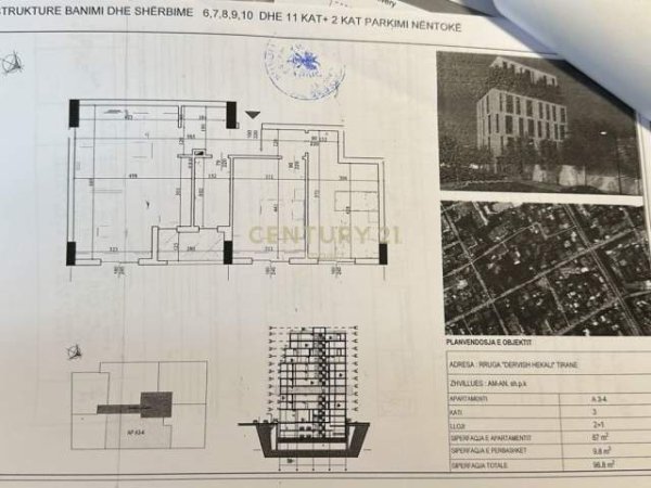 Tirane, shitet apartament Kati 3, 97 m² 156.000 Euro (Rruga Dervish Hekali Tirana, Albania)