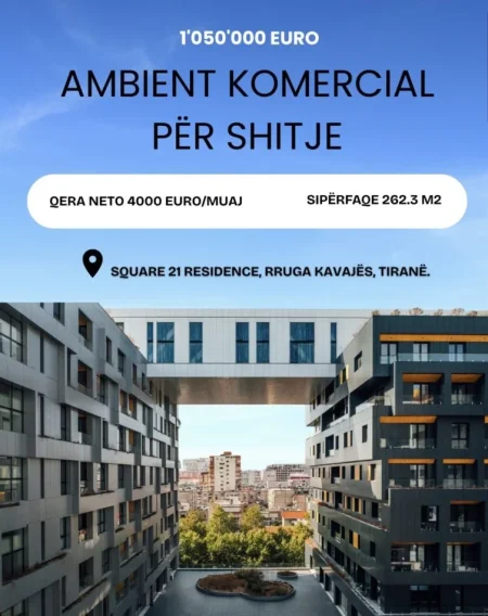 Tirane, jepet me qera ambjent biznesi Kati 1, 262 m² 1.050.000 € 
