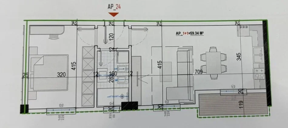 Tirane, shitet apartament 1+1 Kati 3, 69 m² 59.000 € (Kamez)