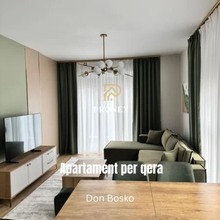 Tirane, jepet me qera apartament 2+1 Kati 9, 100 m² 1.000 € (Don Bosko)