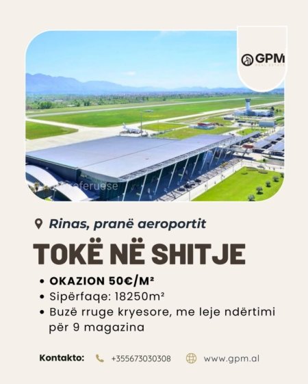 OKAZION REAL INVESTIMI NË RINAS 🚨 , 18.250 m²