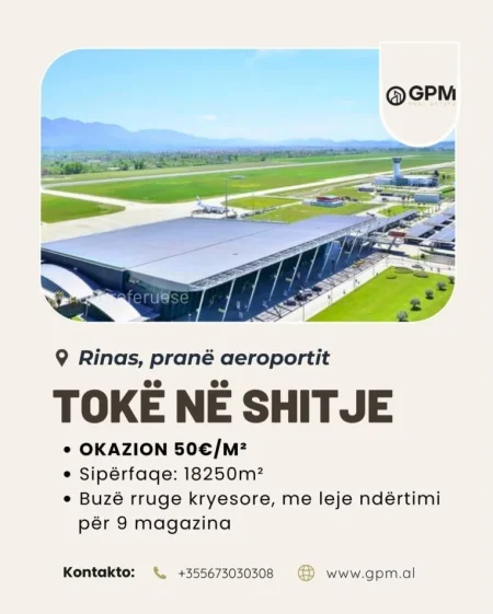 OKAZION REAL INVESTIMI NË RINAS 🚨 , 18.250 m²