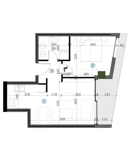 Tirane, shitet apartament 1+1 Kati 12, 62 m² 87.500 € (CASA ITALIA)