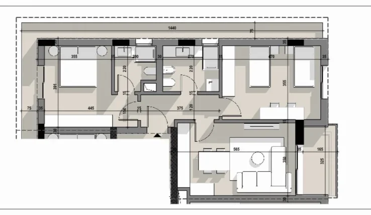 Tirane, shitet apartament 2+1+Ballkon , 118 m² 167.790 € (Kompleksi Ajka, 5 Maji)