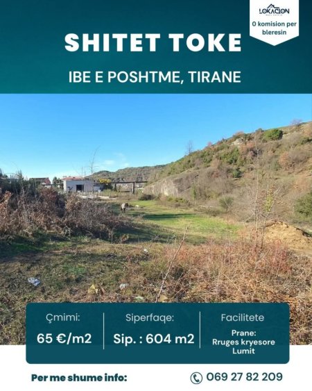Tirane, shitet toke , 604 m² 39.300 € (ibe e poshtme)