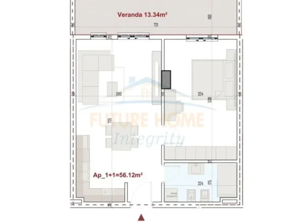 Tirane, shitet apartament 1+1+Ballkon Kati 1, 65 m² 78.640 € (Paskuqan)