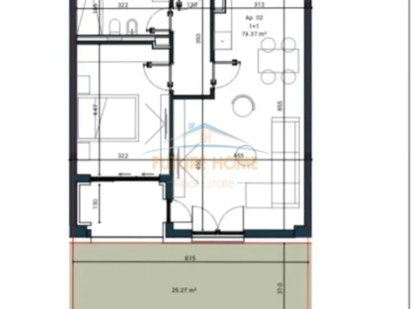 Shqiperi, shitet apartament 1+1 Kati 0, 113 m² (Sun Palasë Residence)