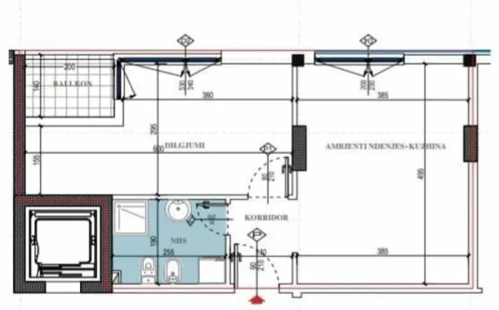 Tirane, shes apartament 1+1 Kati 3, 59 m² 128.000 € (Rruga Don Bosko)
