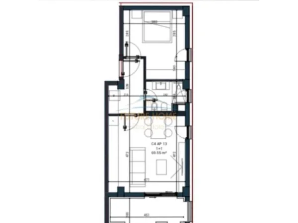 Dhermi - Palase, shitet apartament 1+1 , 82 m² (Sun Palasë Residence)